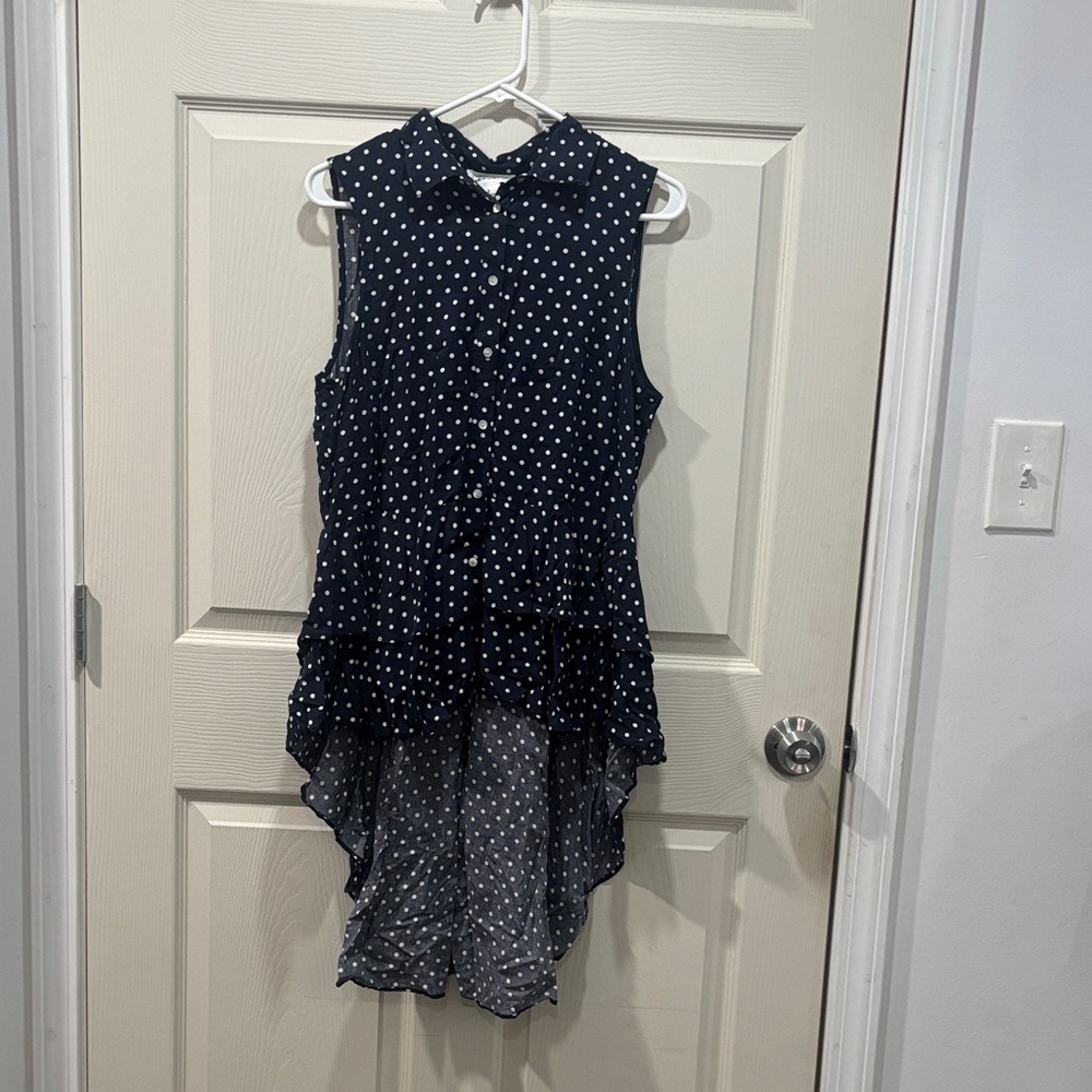 For The Republic Polka Dot Sleeveless blouse